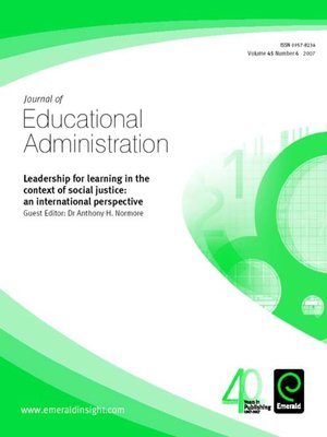cover image of Journal of Educational Administration, Volume 45, Issue 6